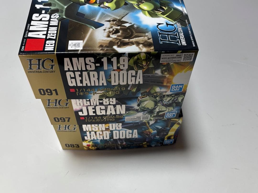 【逆襲のシャア3点】HG ギラ・ドーガー ジェガン ヤクト・ドーガ