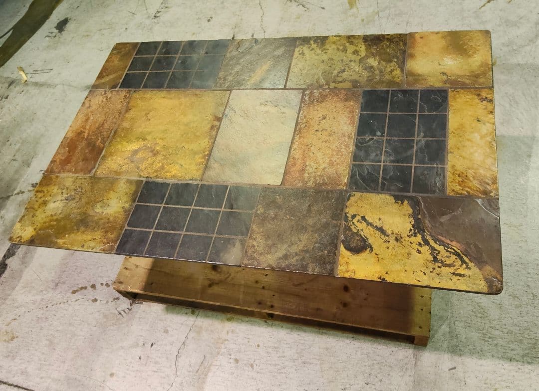 引取希望！ ヴィンテージ タイル コーヒーテーブル センターテーブル