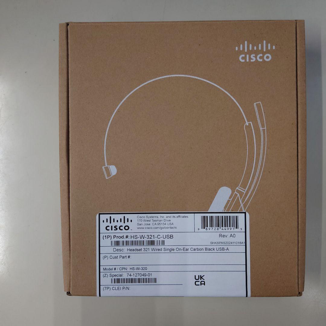 Cisco HS-W-321-C-USB 有線ヘッドセット Amazon.com: Cisco Headset 321 USB-C, Wired Single On-Ear