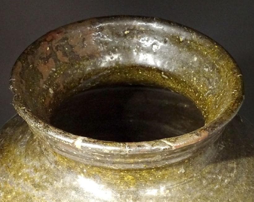 ◇『高麗 飴釉 壺』二思軒識箱 朝鮮古陶◇検）李