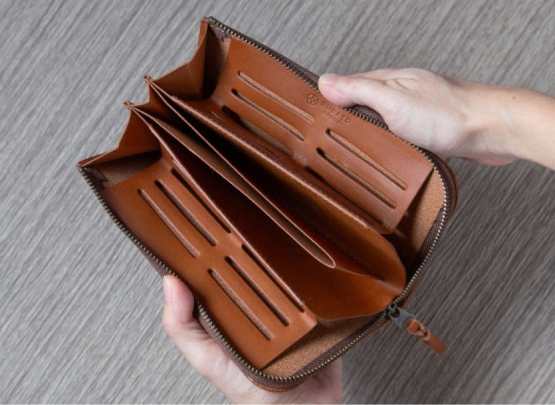 RUBATO & CO (栃木レザー受注生産)長財布(茶)