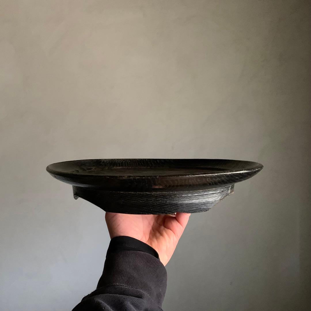 やつれ盆 古道具 古美術 アンティーク 塗り盆 枯れ盆