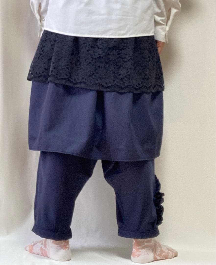 『お客』変形デザイン☆サルエルパンツ　アズノウアズ　デニムリメイクスカート