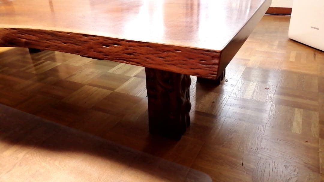一枚板 花梨 天然木 座卓 ダイニングテーブル