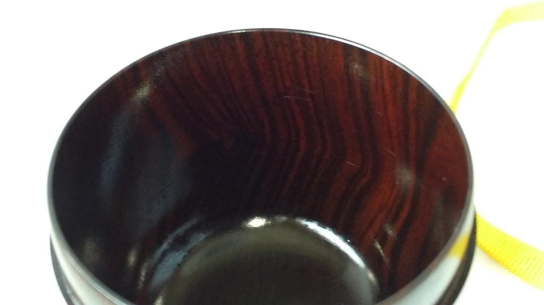 岡本漆専堂 岡本漆園 作 溜塗 中棗 共箱 漆器 漆芸