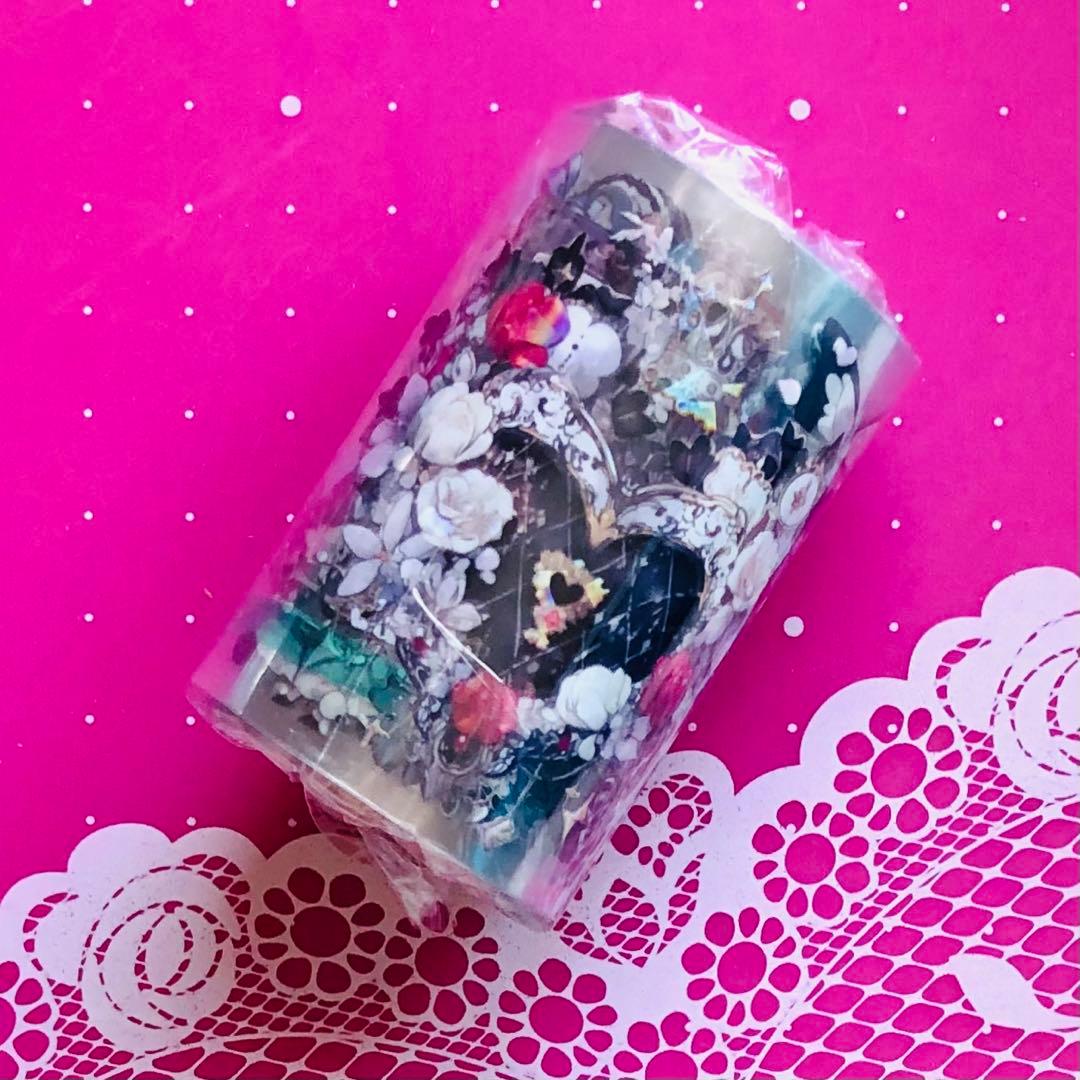 贝壳光 6cm×5m 缤纷气泡粉 ダイカット加工 海外マスキングテープ