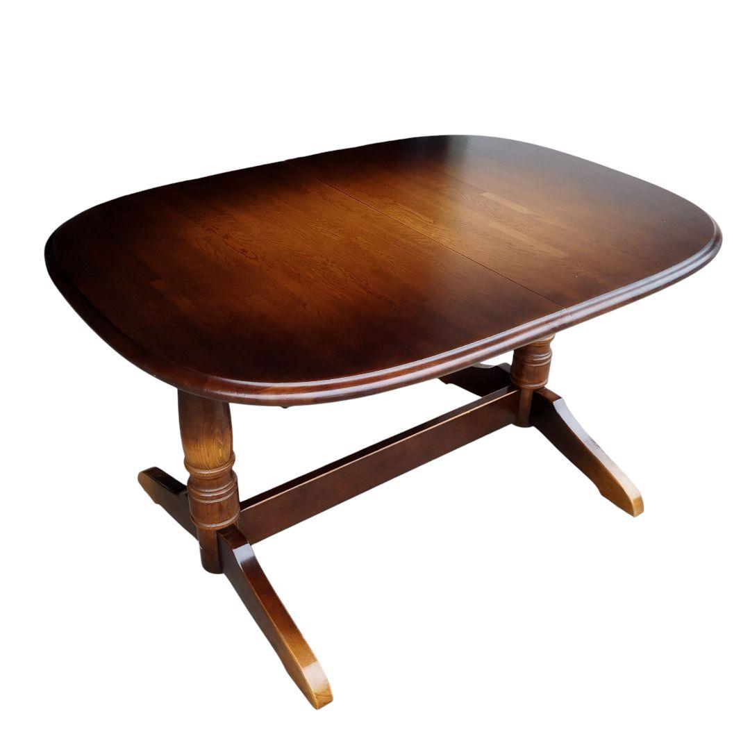 【極美品】飛騨産業 キツツキ 伸長 ダイニングテーブル エクステンションテーブル