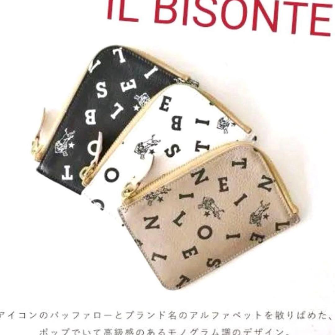 IL BISONTE モノグラム スクエア型 L字レザー 財布
