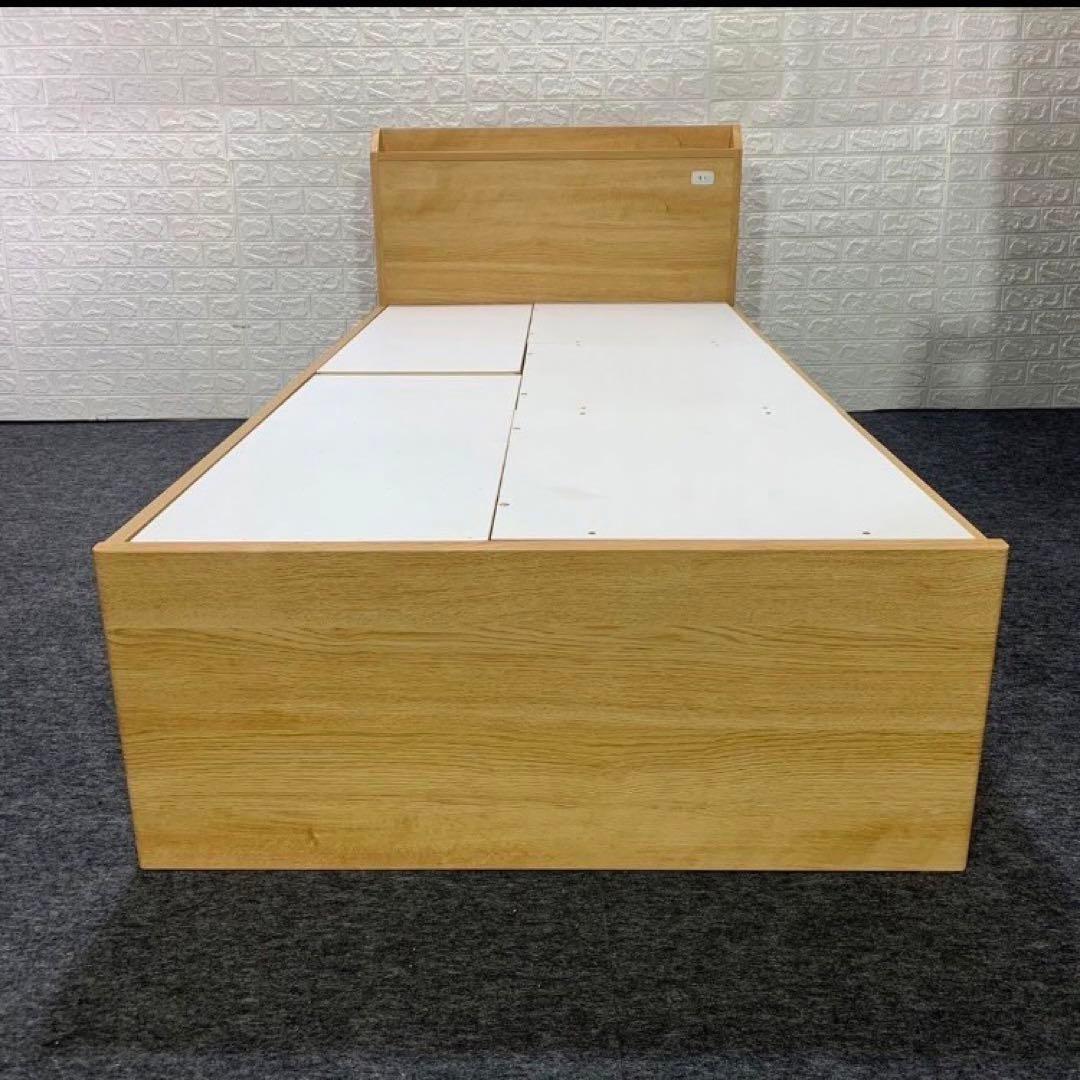 ニトリ ベッドフレーム ジオチェスト 収納 コンセント シングル 格安d3582