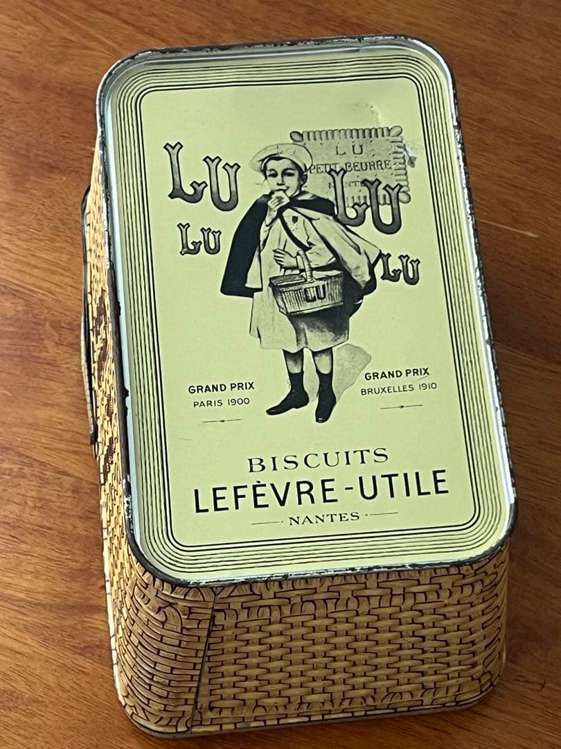 LU ビスケット バスケット パニエ 缶 フランス ヴィンテージ