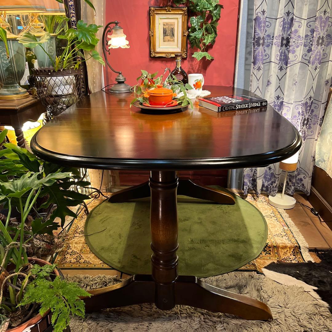 L１　キツツキマーク ヴィンテージ エクステンションテーブル　飛騨産業