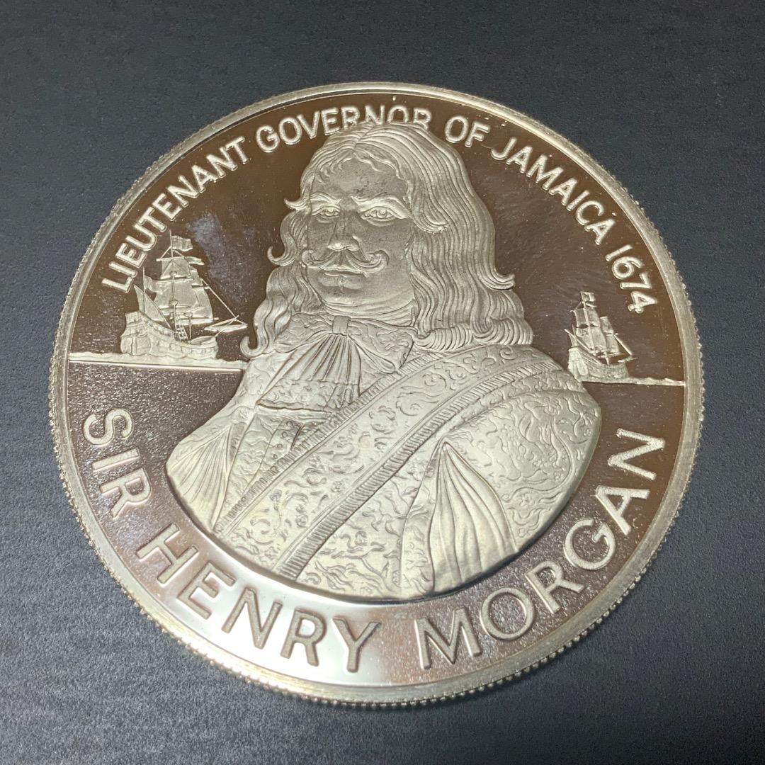 大型銀貨】ジャマイカ 1974年 ヘンリー・モーガン卿 記念銀貨 - メルカリ