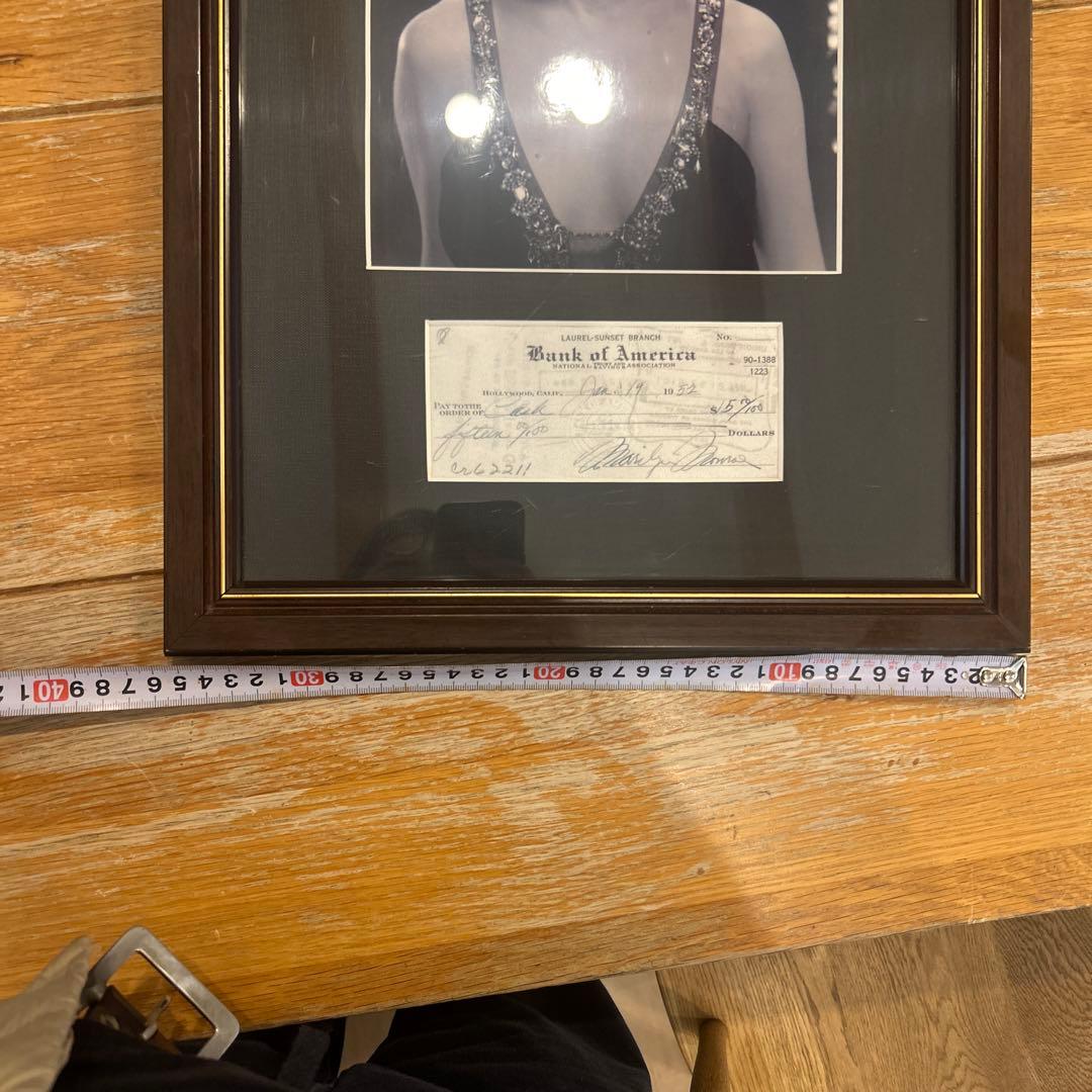 マリリン・モンロー 小切手 1952年 複製