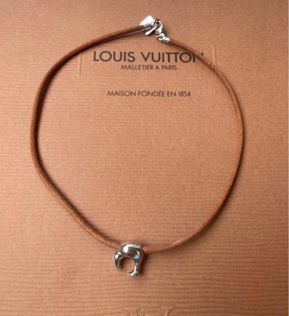 ルイヴィトン ペンダント ブレスレット レザー チョーカー ネックレス　正規品