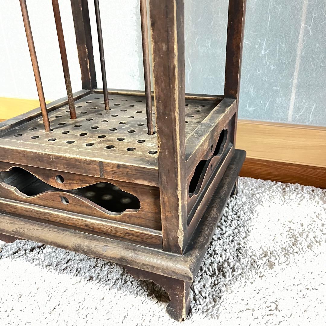 ヴィンテージ　矢箱　矢付き　猫足　木製