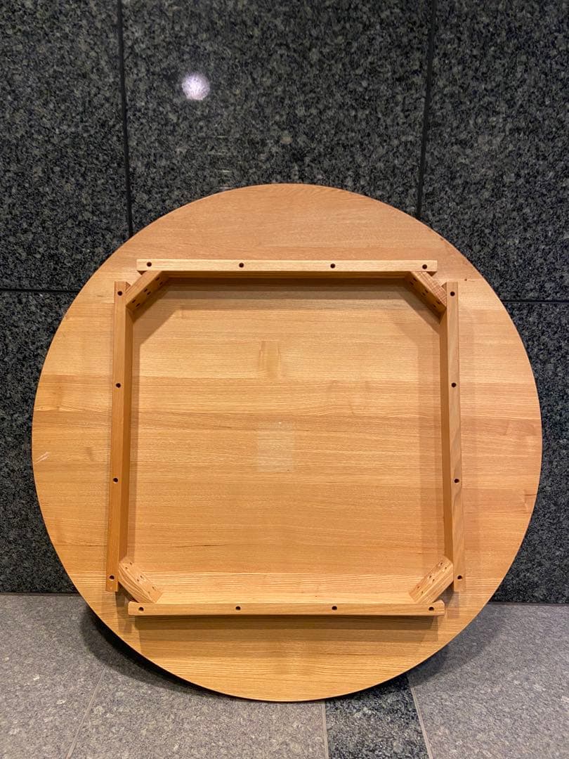 ⭐️スペシャル⭐️廃盤希少⭐️タモ無垢材⭐️丸テーブル⭐️無印良品⭐️円卓