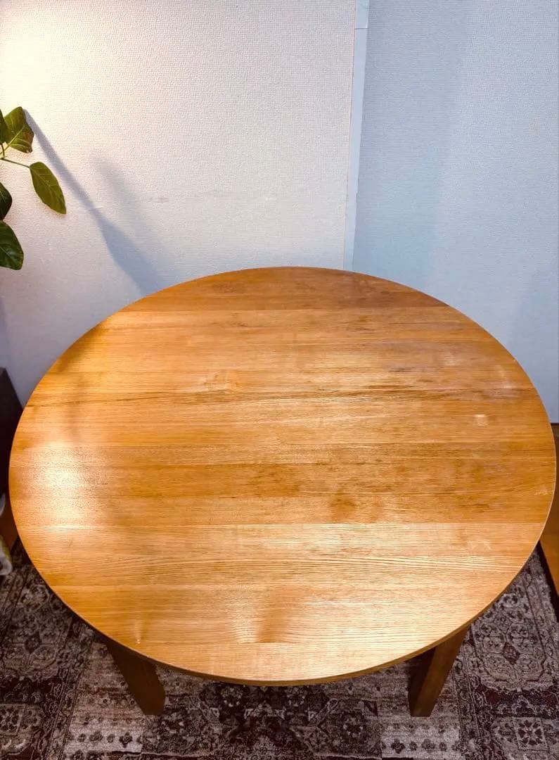 ⭐️スペシャル⭐️廃盤希少⭐️タモ無垢材⭐️丸テーブル⭐️無印良品⭐️円卓