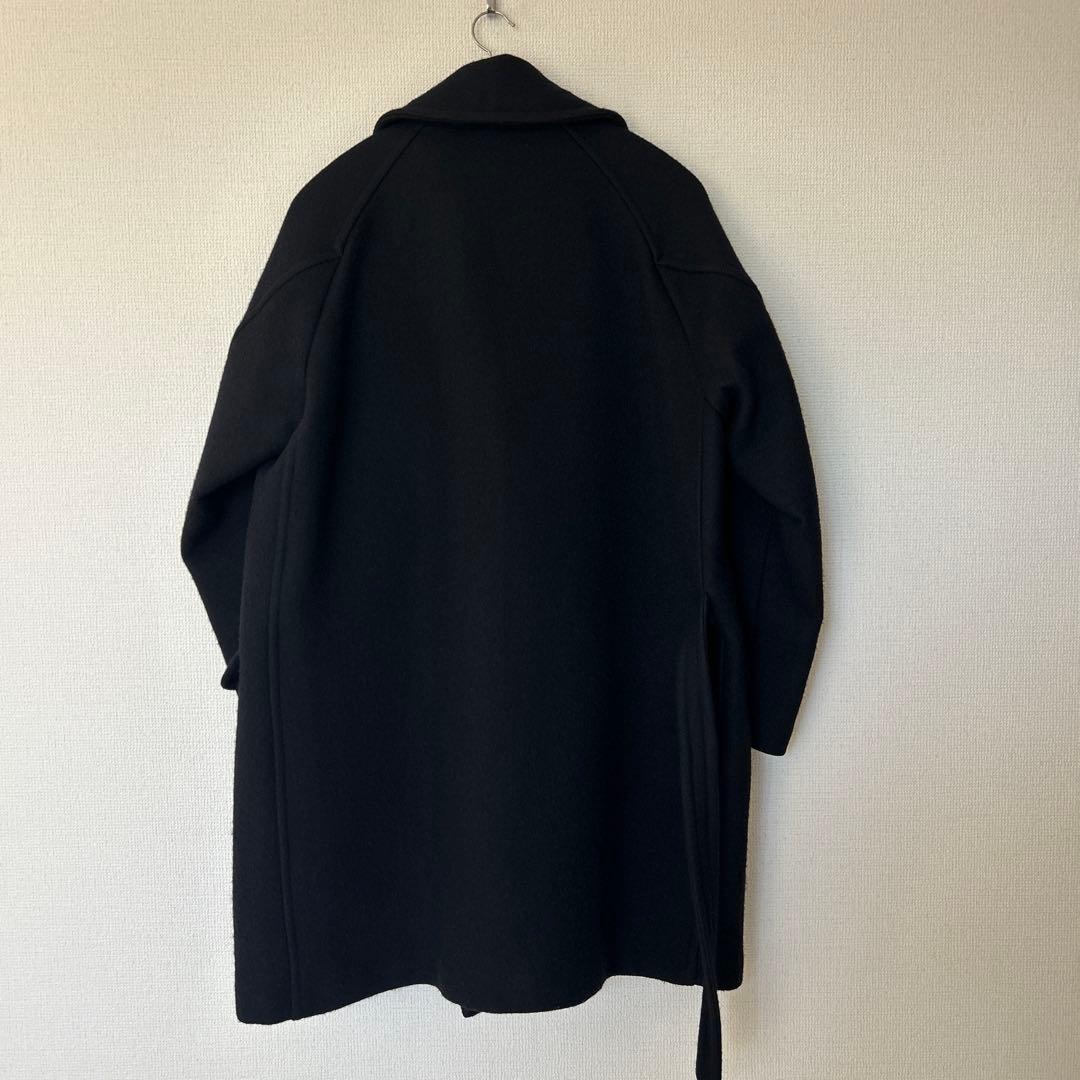 COMOLI 18AWウールショールカラーコートSIZE1