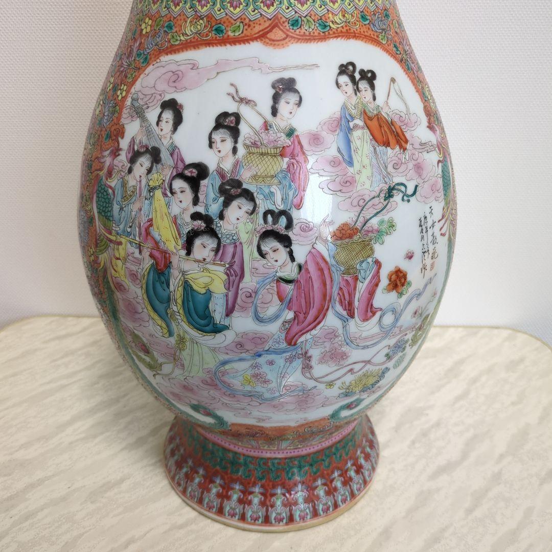 はやみさま 専用品粉彩天女花瓶 景徳鎮 1444