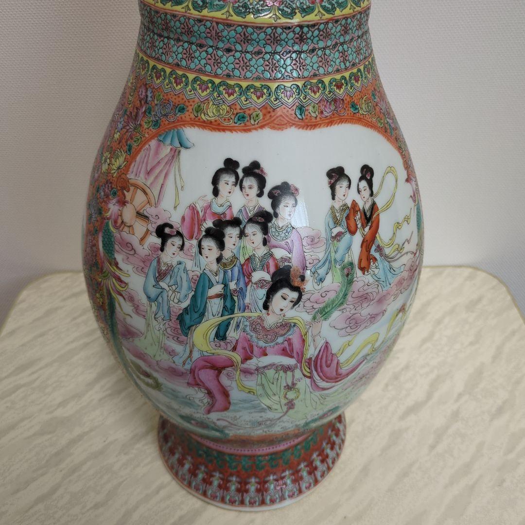 はやみさま 専用品粉彩天女花瓶 景徳鎮 1444