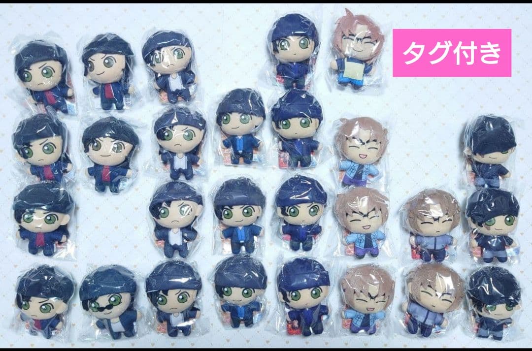 名探偵コナン　マスコット　ぬいぐるみ　赤井　安室　沖矢　コナン　キッド　ジン　哀