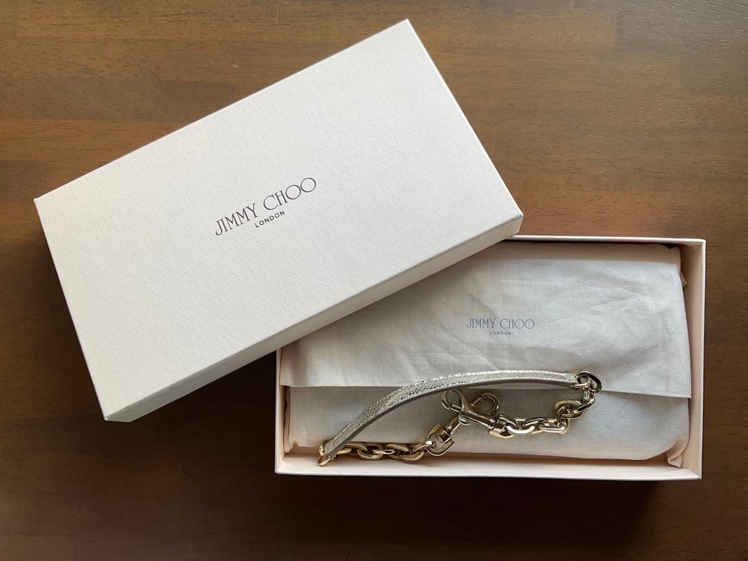 JIMMY CHOO シルバー クラッチバッグ
