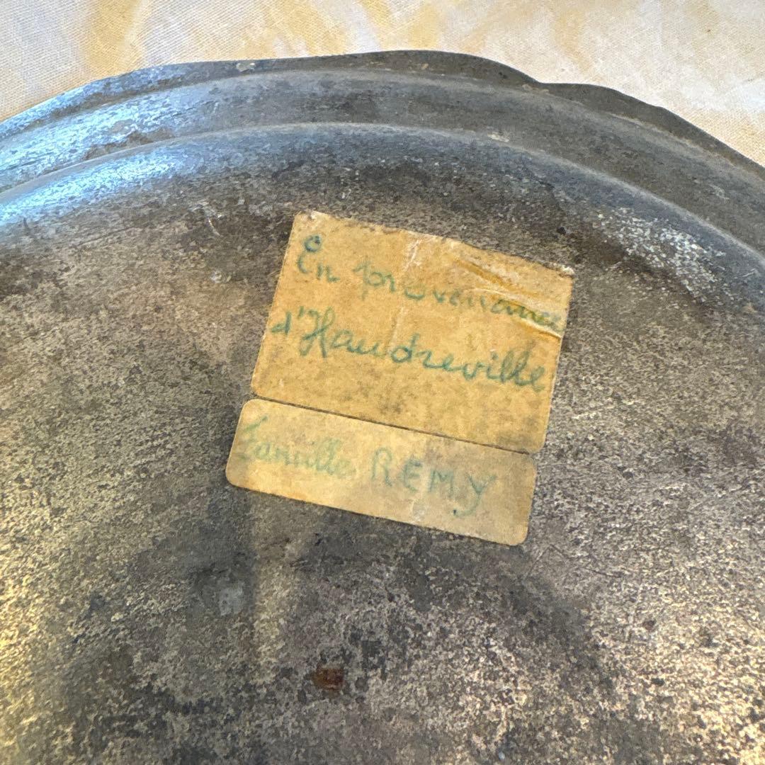 アンティーク ピューター皿 ／オドルヴィル産 エタン 18世紀後半〜19