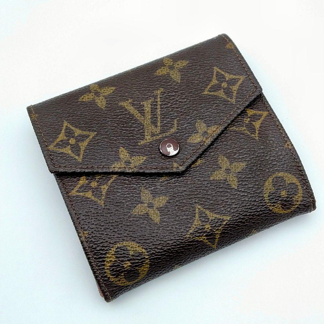 ルイヴィトン モノグラム ポルトモネ ビエ 旧型 三つ折り財布 Wホック