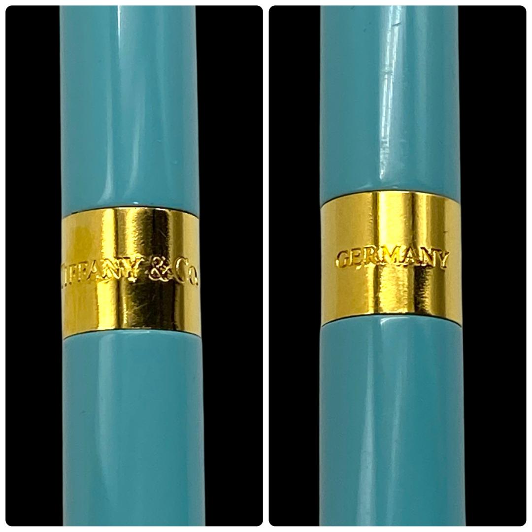 《美品》 ティファニー スリムボールペン ツイスト式 ティファニーカラー