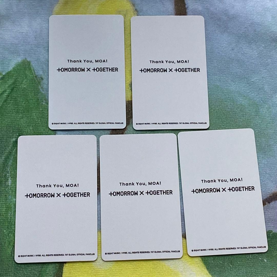 TXT ァンクラブ トレカ FC特典 全員 セット TXT FC継続特典 トレカ5枚