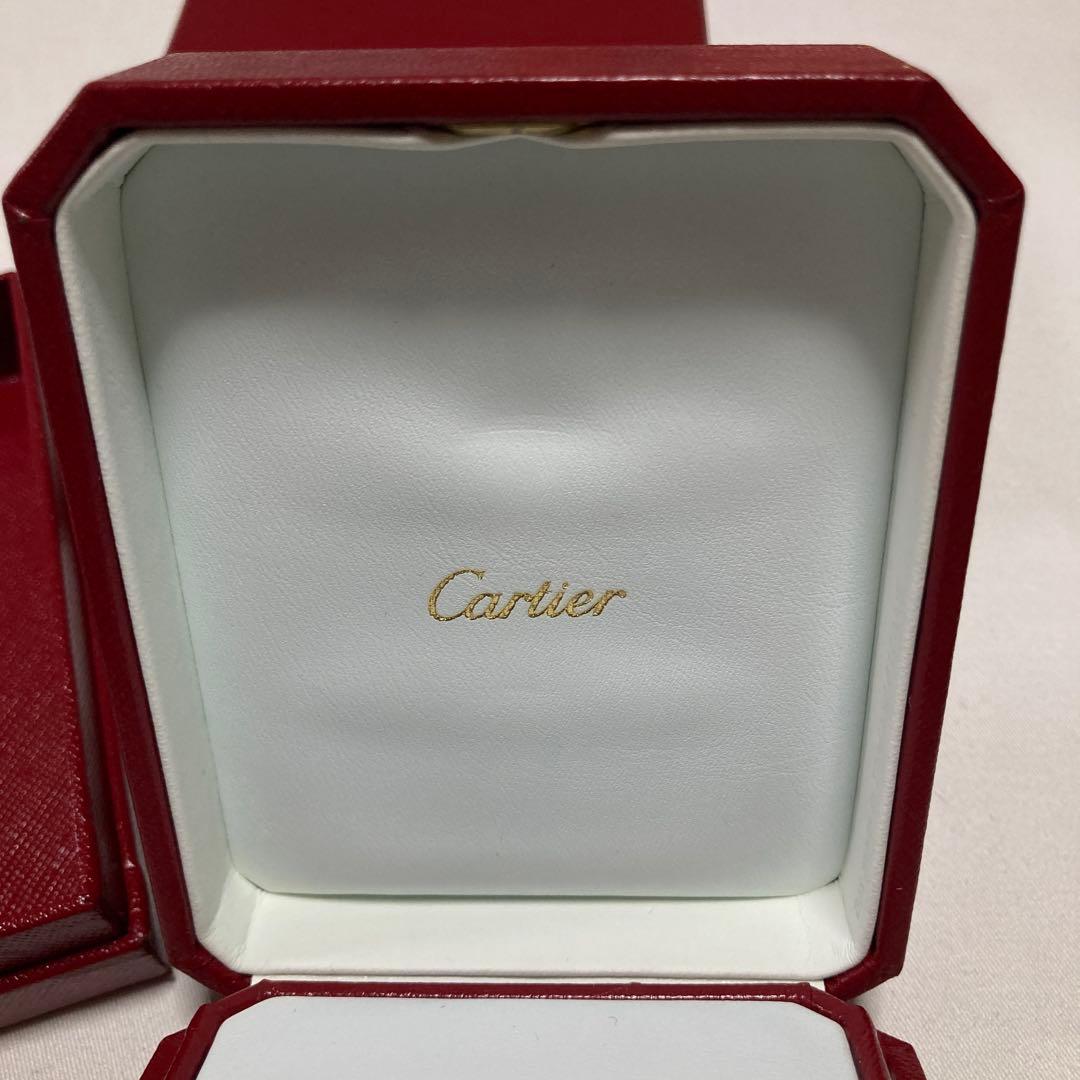 美品 カルティエ ペアリングケース 結婚指輪入れ 白 レザー調 空箱