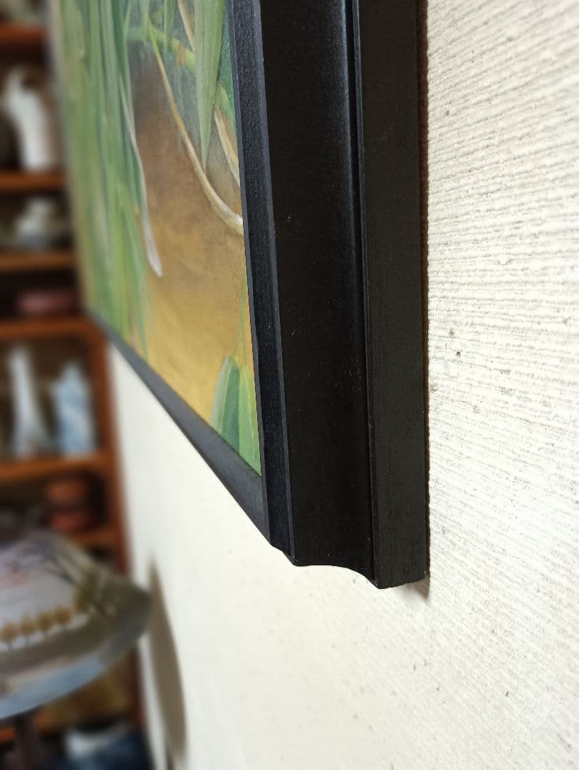 「熊笹」日本画　30号　美術学生作