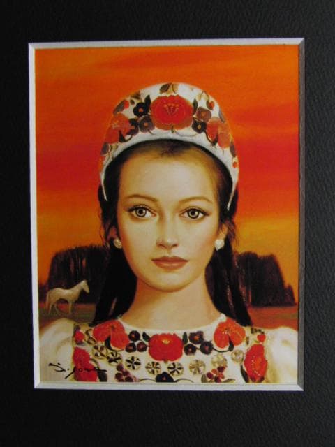 芝田米三、『晩の詩』、希少な画集より、新品高級額・額装付、状態良好