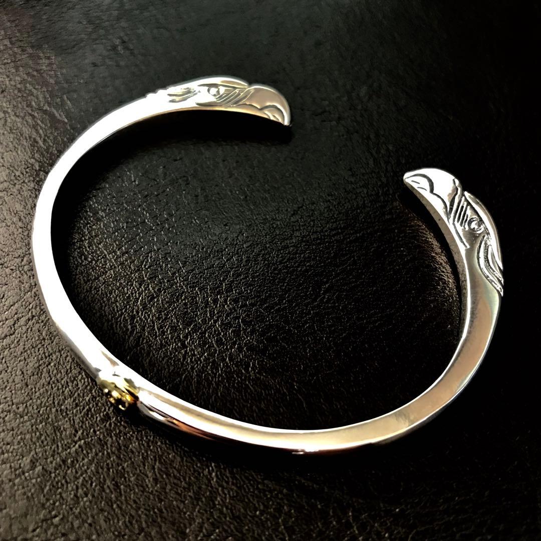 高品質 [silver925] 金メタル付 顔ブレス