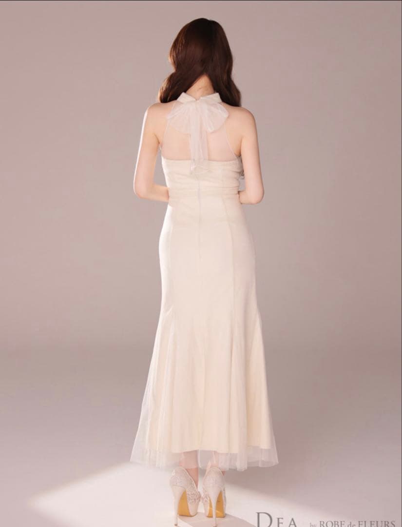 値下げ中‼️ Sugar ホルターネック ロングドレス キャバドレス アイボリー