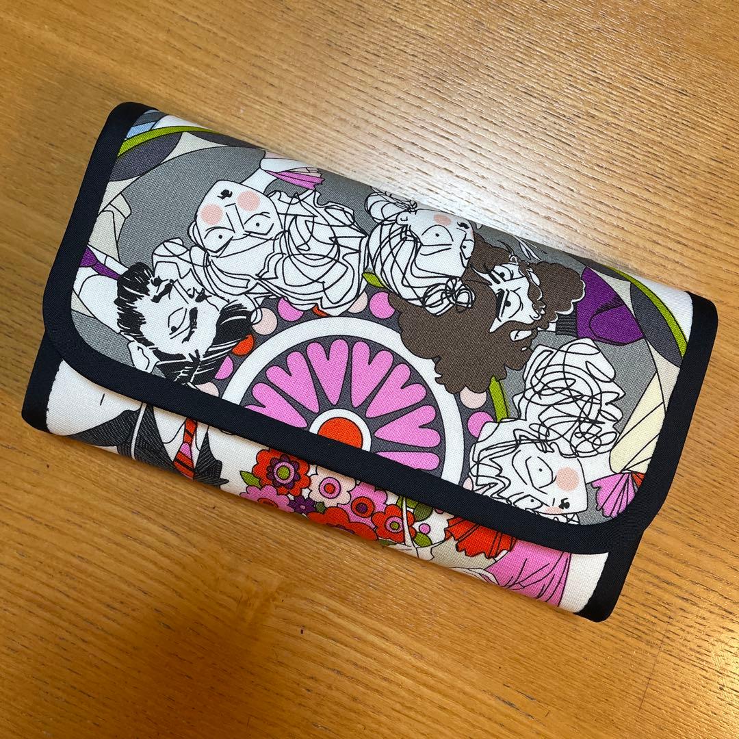 はなはなはち　長財布　やりくり財布　ハンドメイド　レア廃盤生地
