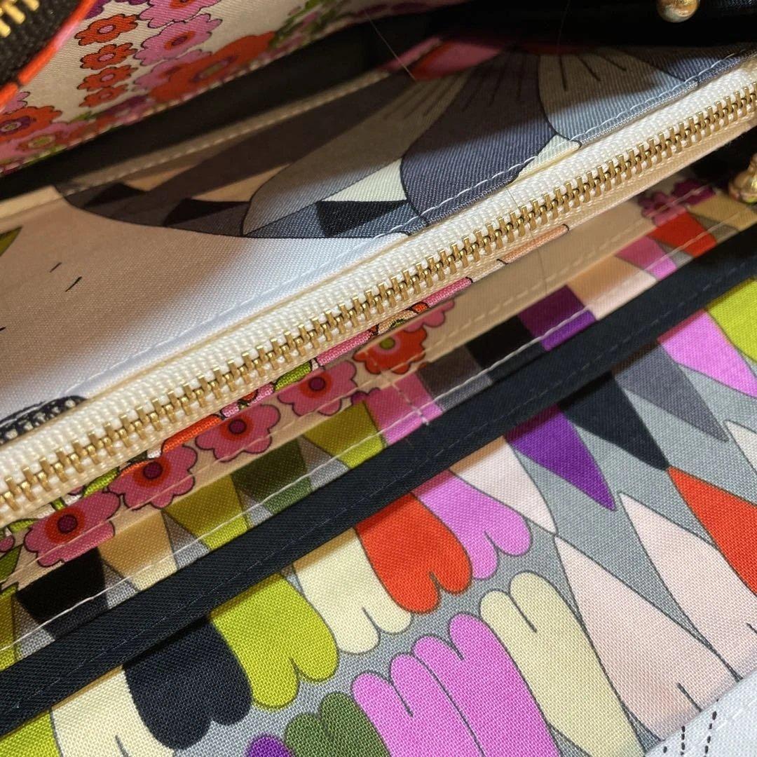 はなはなはち　長財布　やりくり財布　ハンドメイド　レア廃盤生地