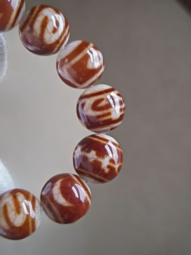 新作♡火供龍紋丸天珠ブレス