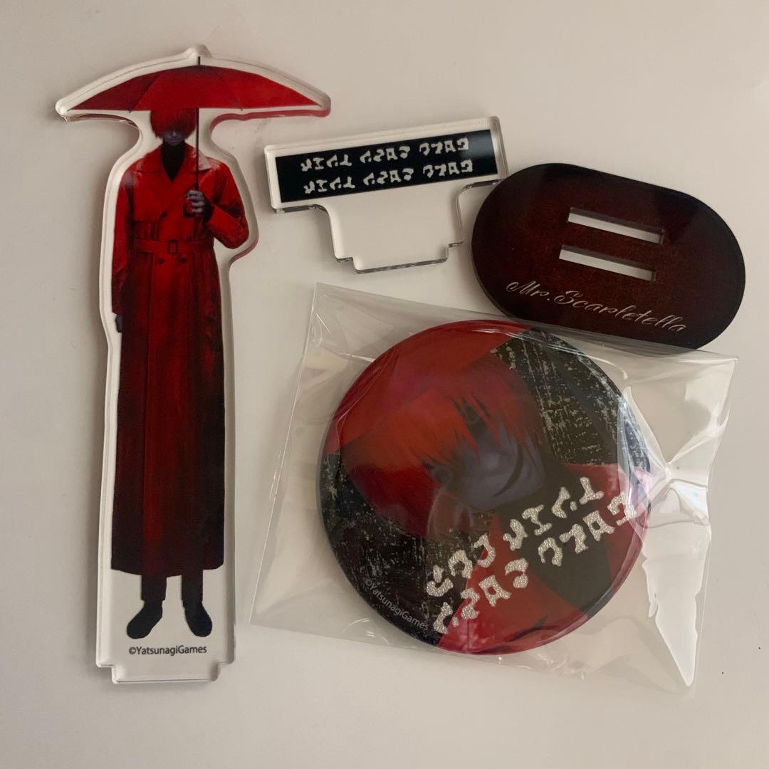 文字化化 赤い傘の男 まとめ売り アクリルスタンド 缶バッジ - メルカリ