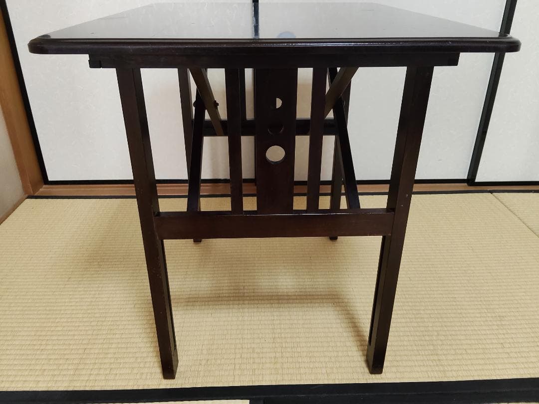 旧日本楽器（ヤマハ）製 昭和初期アンティーク 折り畳み机、椅子セット