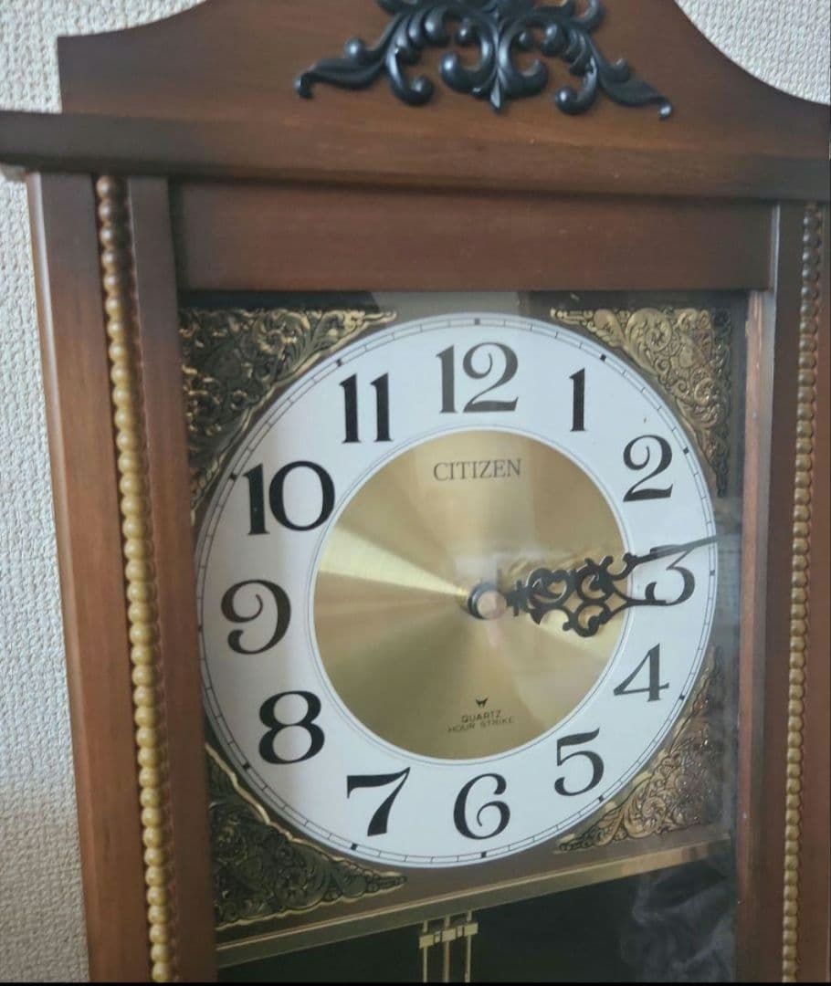 CITIZEN クラシック ボンボン時計 柱時計 掛時計 振子時計 電池式 時計