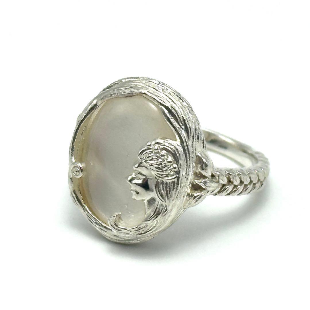 完売品　agete アガット　乙女座　シルバークォーツ　シェルリング　13号
