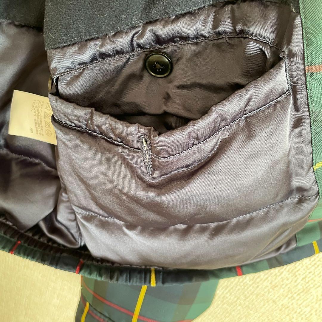 美品✨ ラルフローレン チェック ハリントン ダウンジャケット グリーン M