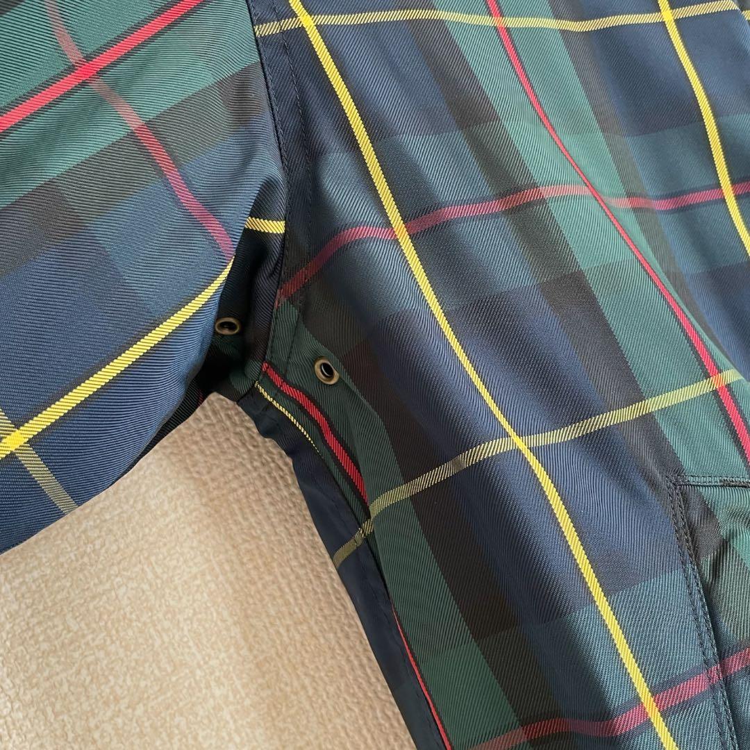 美品✨ ラルフローレン チェック ハリントン ダウンジャケット グリーン M