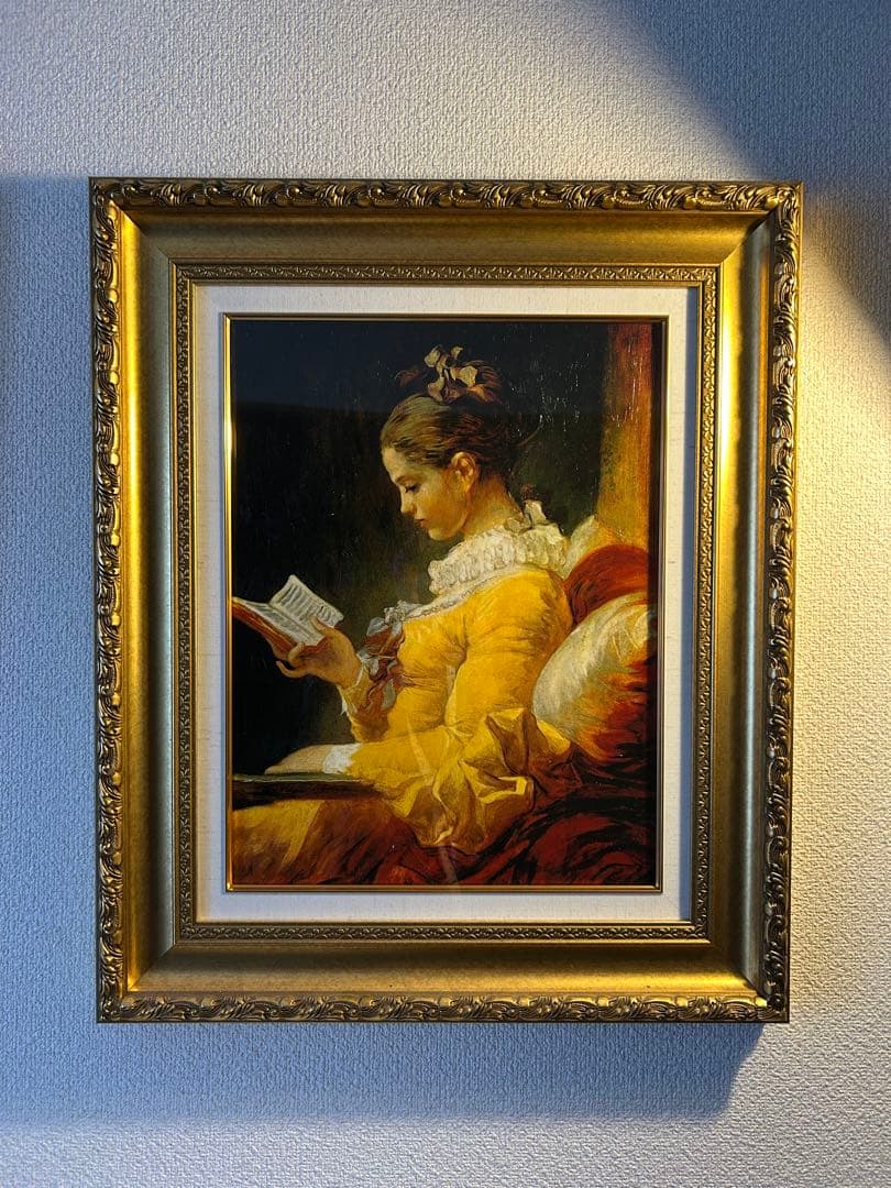 読書する娘(本を読む少女)-フラゴナール　レプリカ絵画