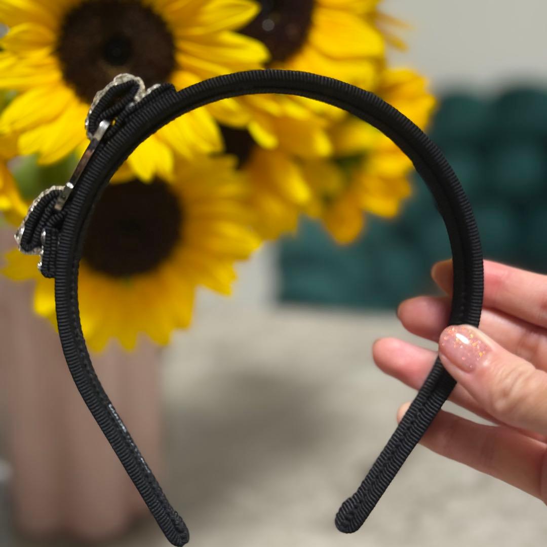 Ferragamo ヴァラリボン ラインストーン カチューシャ