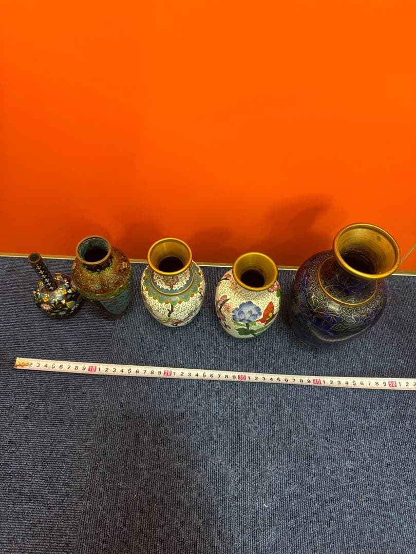 1851 七宝焼 景泰藍 花瓶5客