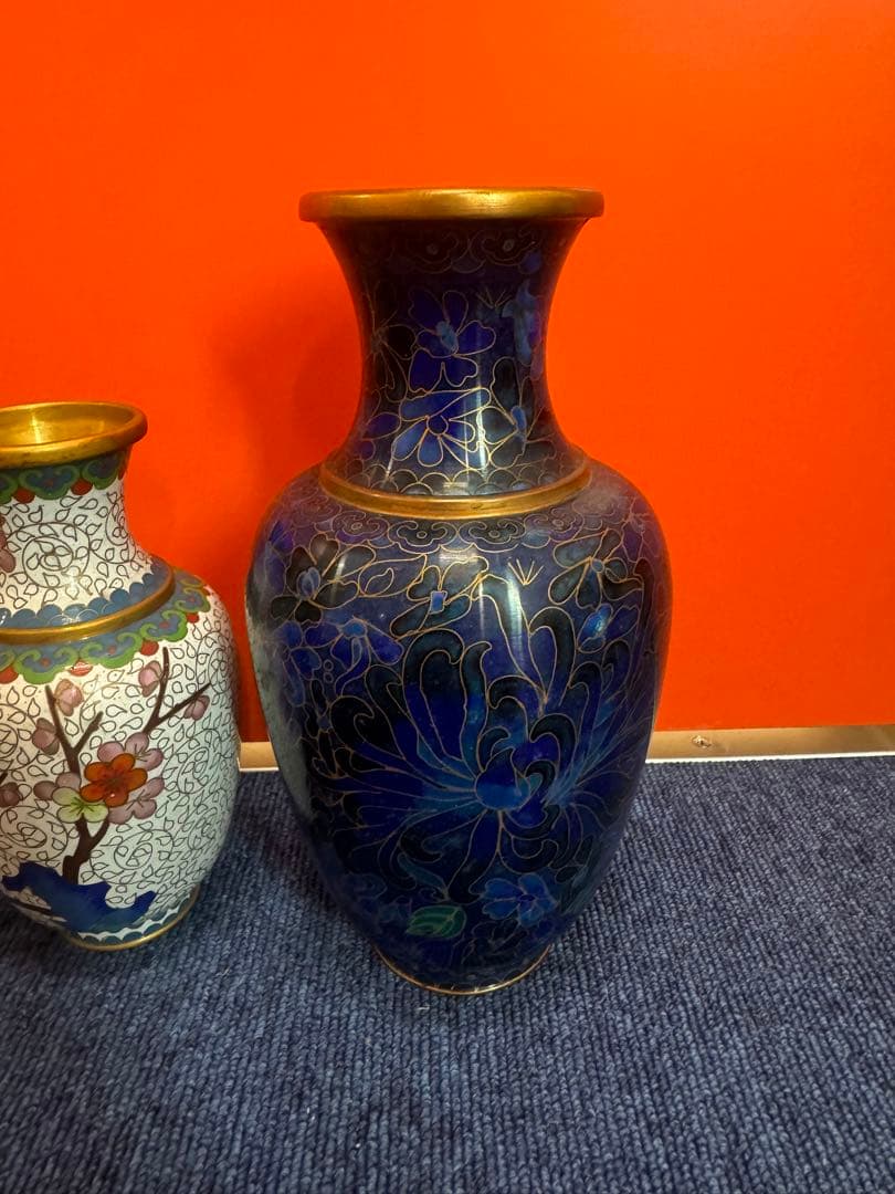 1851 七宝焼 景泰藍 花瓶5客