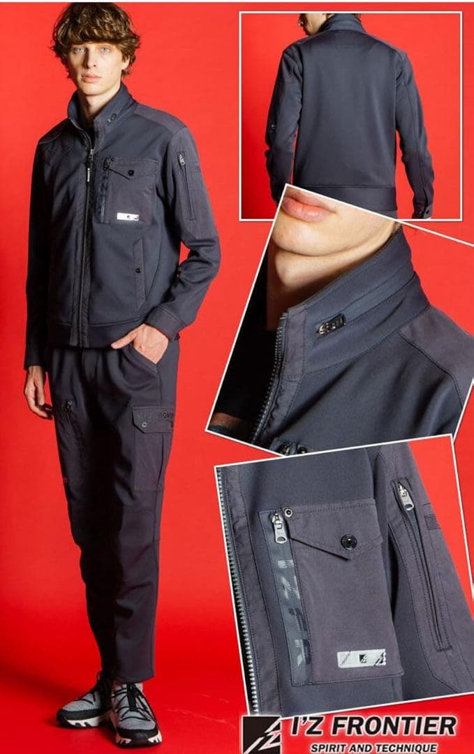 I'Z FRONTIER A.D.ストレッチワーク作業着オールシーズン上下セット I'Z FRONTIER アイズフロンティア 作業服 上下セット 3840 エアー