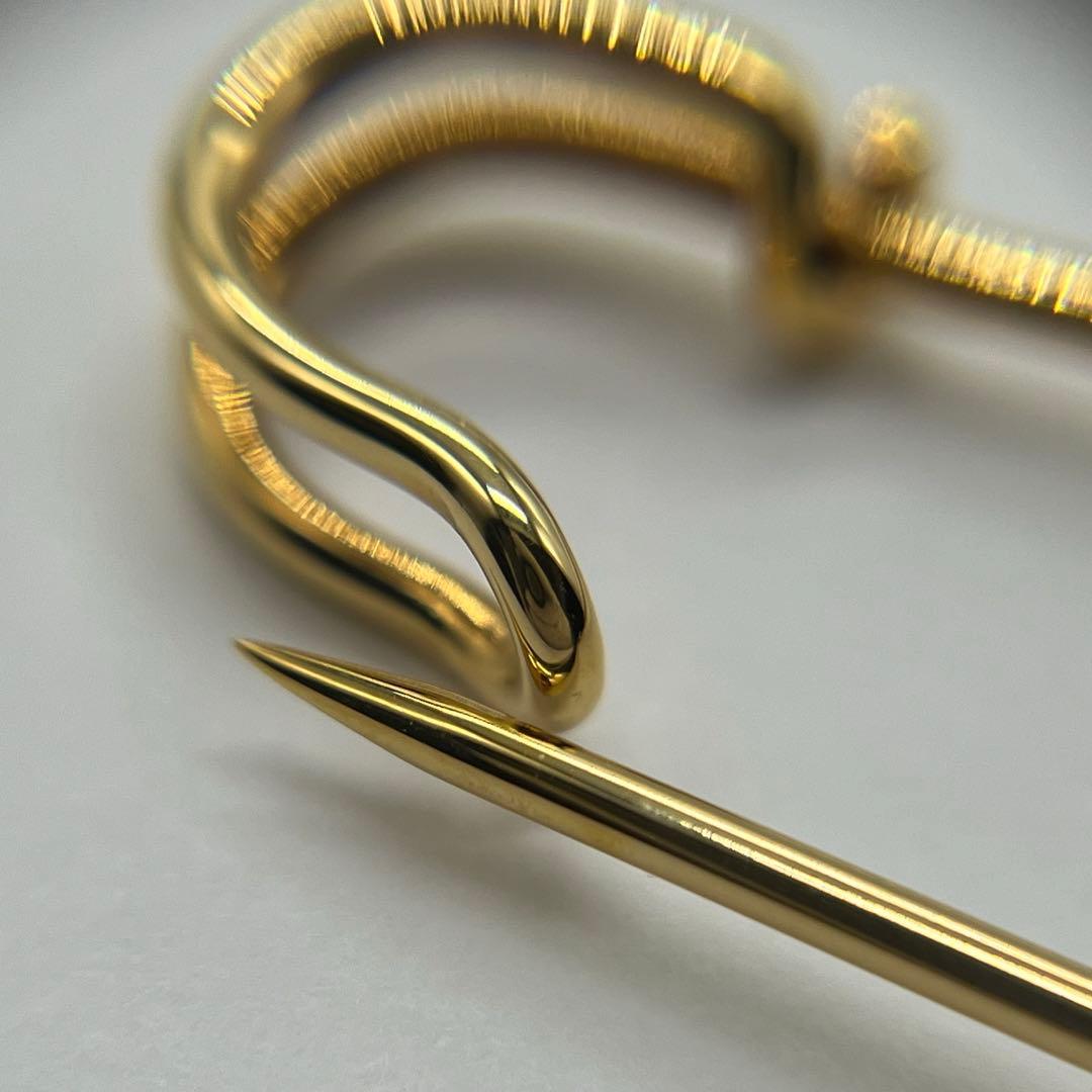 エルメス HERMES セリエ ピンブローチ 安全ピン ゴールドカラー GP